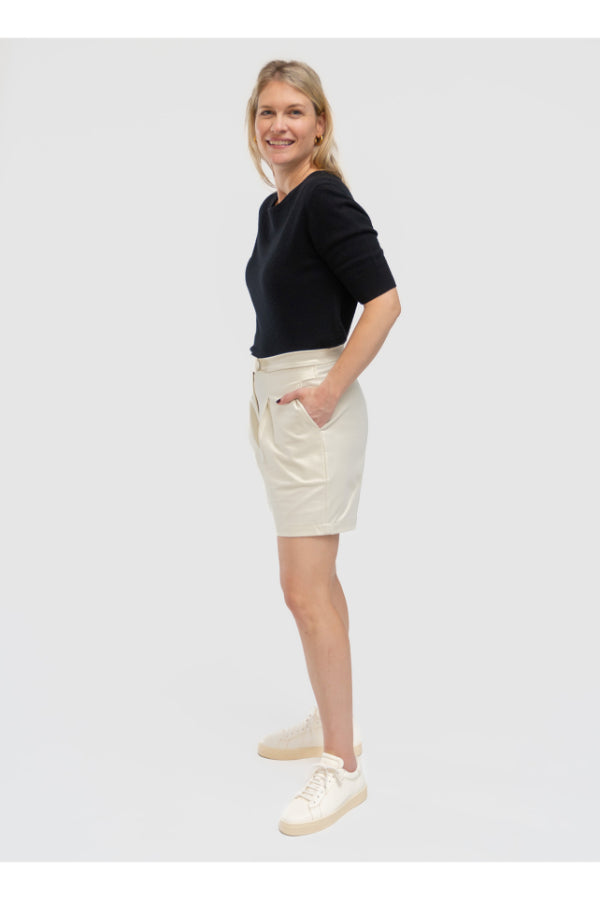 the Cotton Pleated Shorts